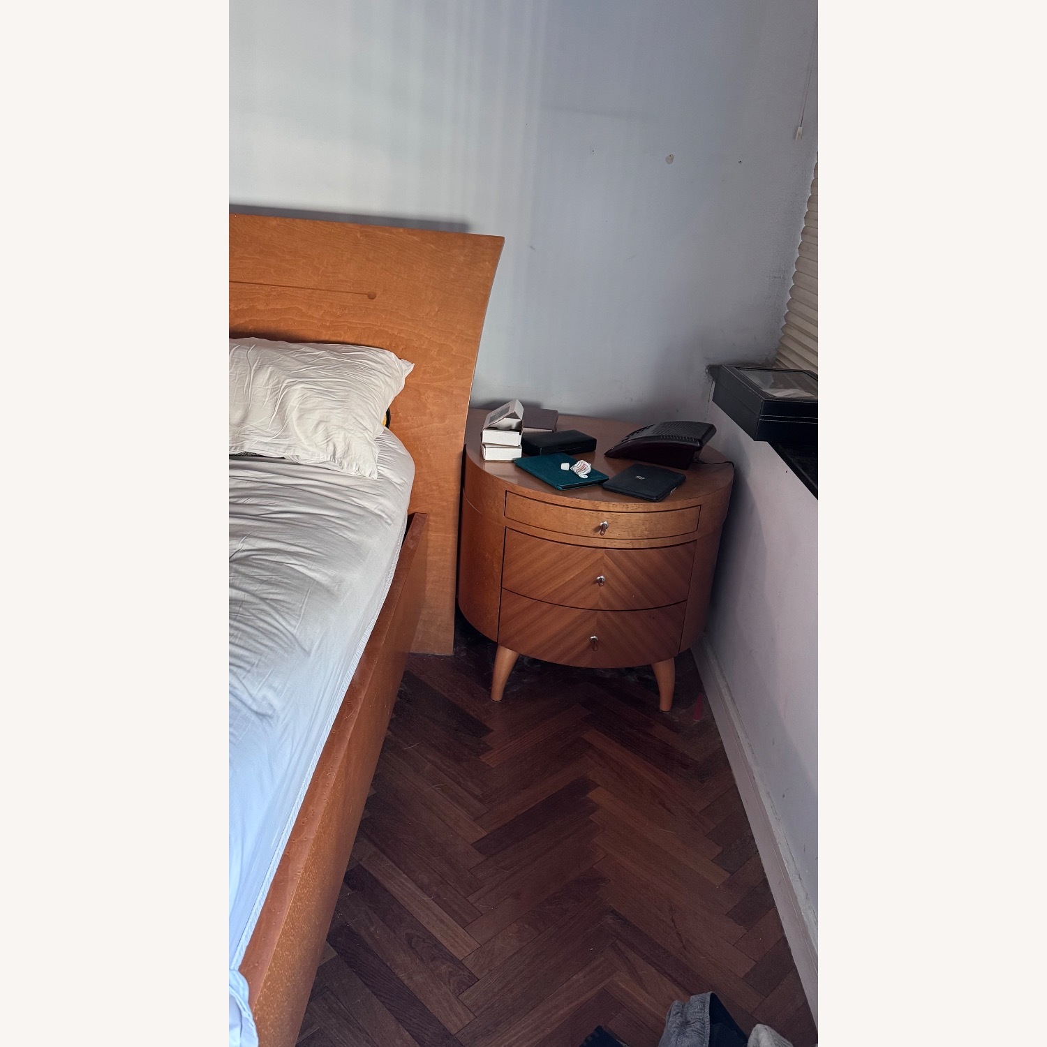 Birdseye Maple Bed + Built in Nightstands - image-3