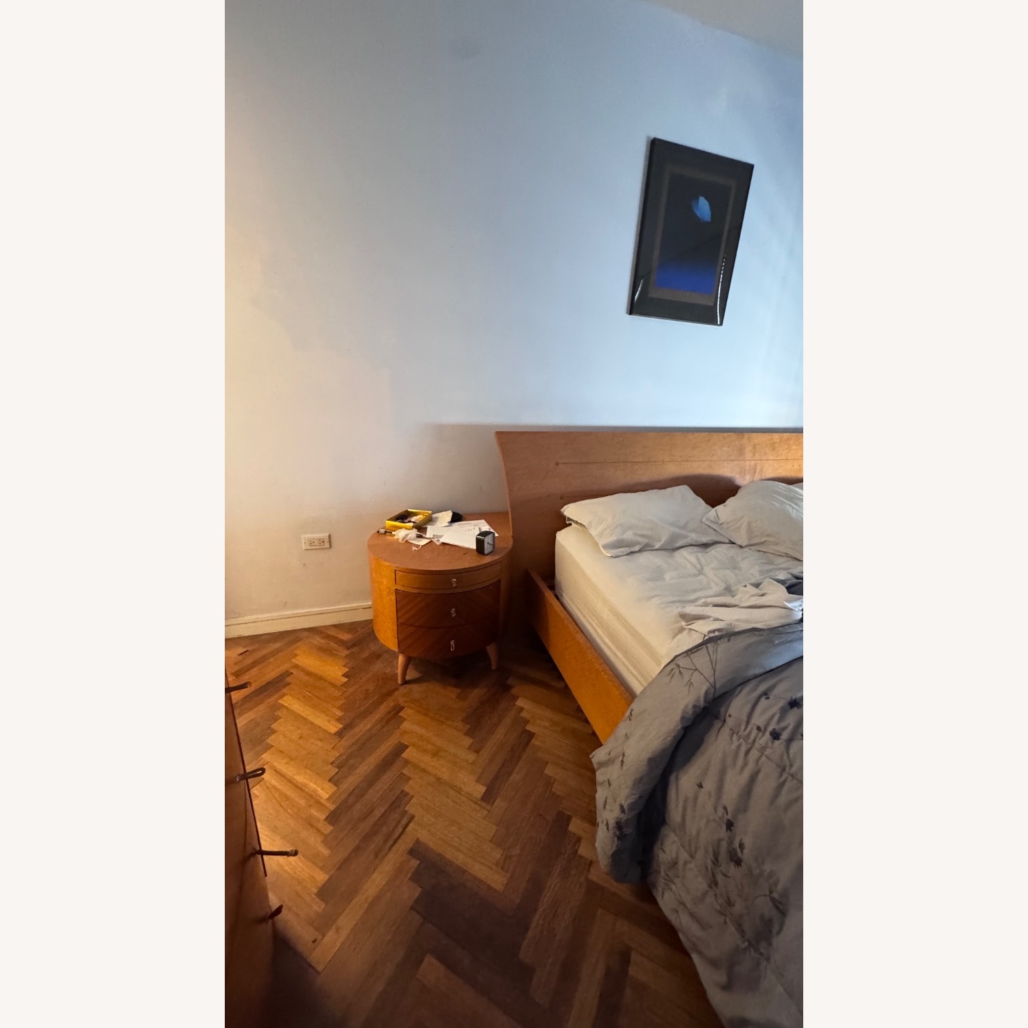 Birdseye Maple Bed + Built in Nightstands - image-5
