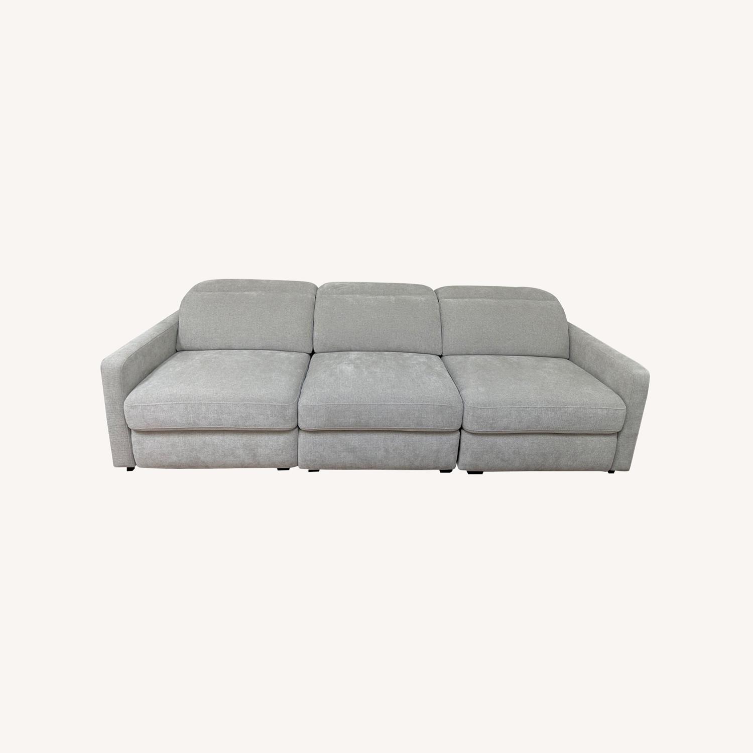 Havertys Nova Light Gray Fabric 3+ Seater Sofa - image-0