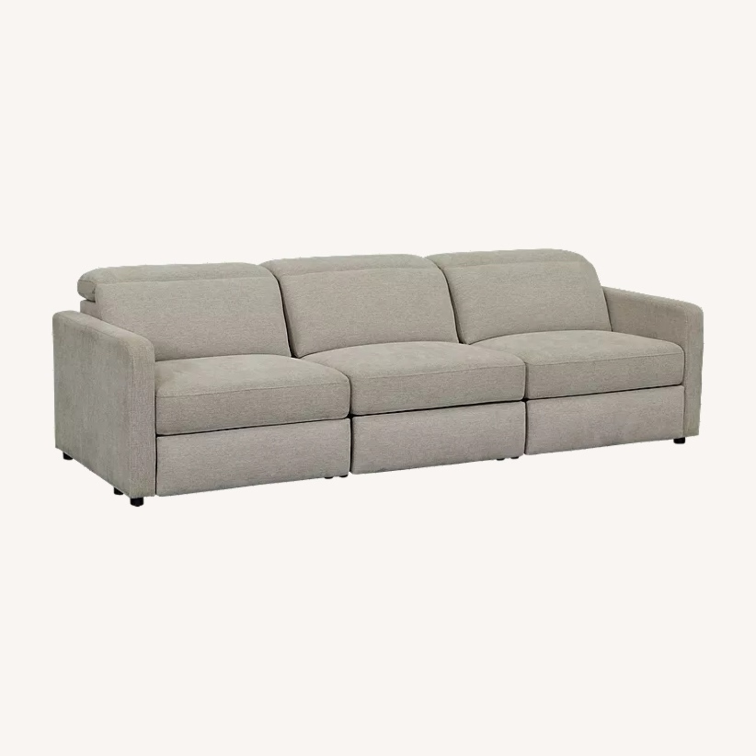 Havertys Nova Light Gray Fabric 3+ Seater Sofa - image-5