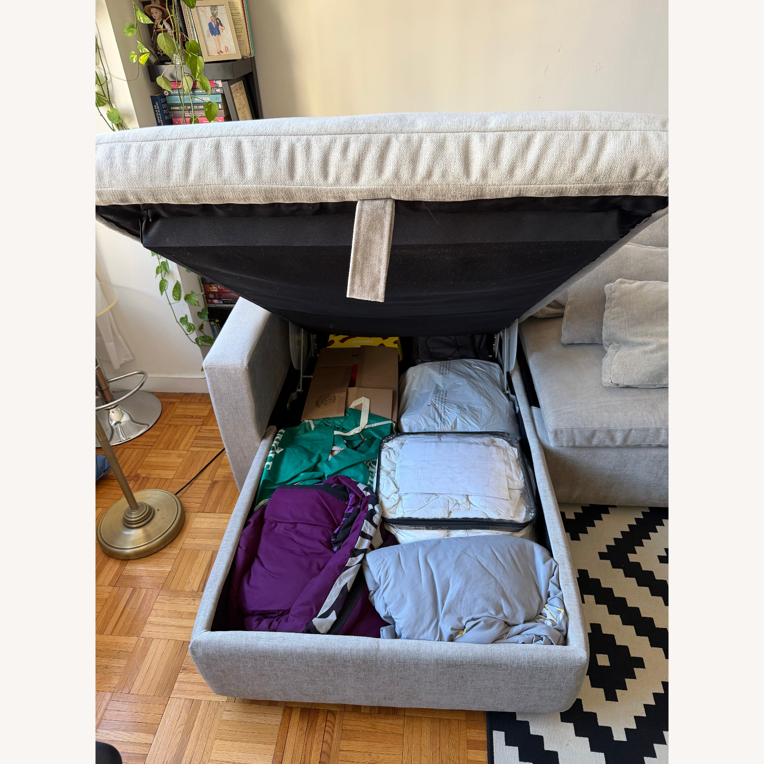 West Elm Harmony Right 2p Sleeper Storage Chaise Sofa - image-6