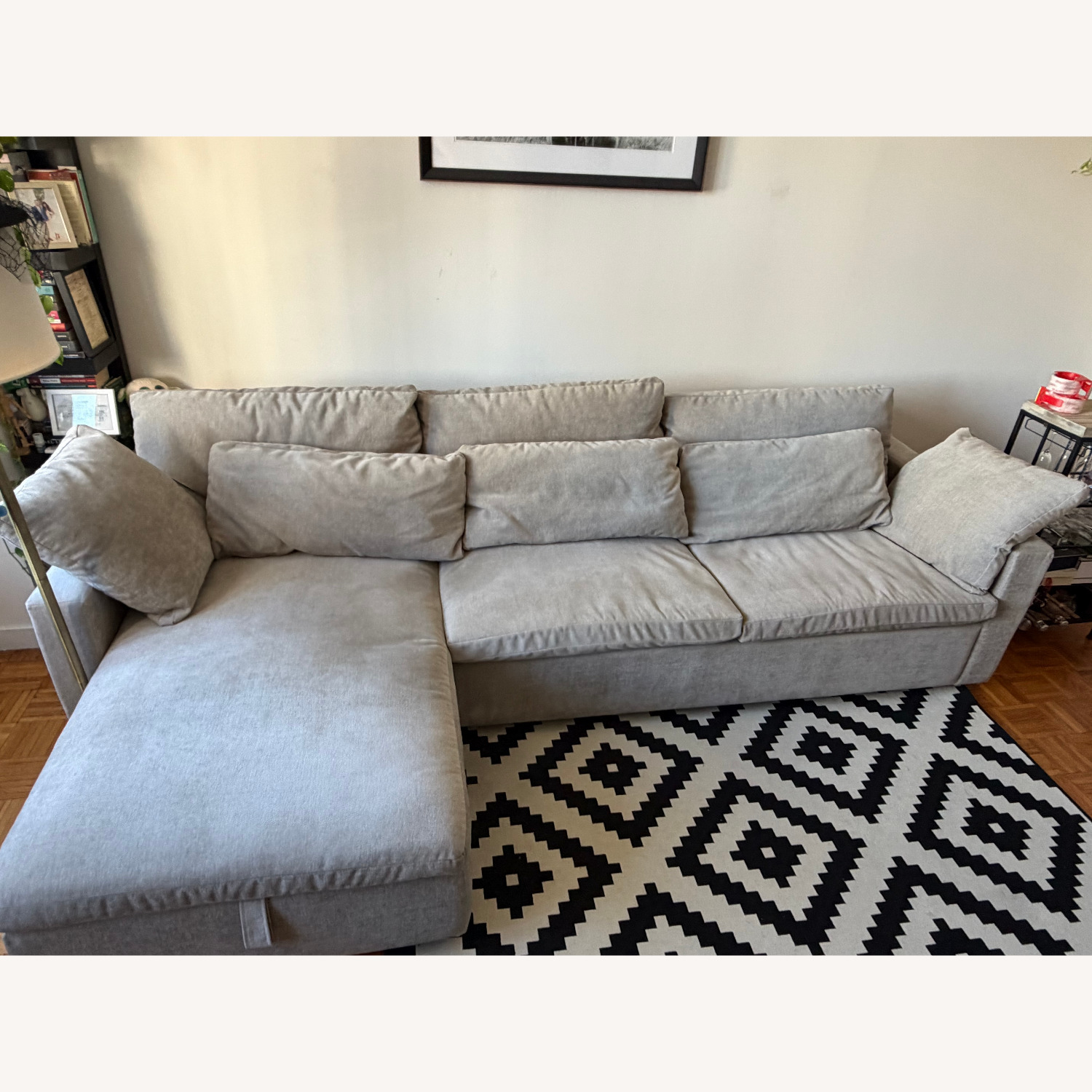 West Elm Harmony Right 2p Sleeper Storage Chaise Sofa - image-1