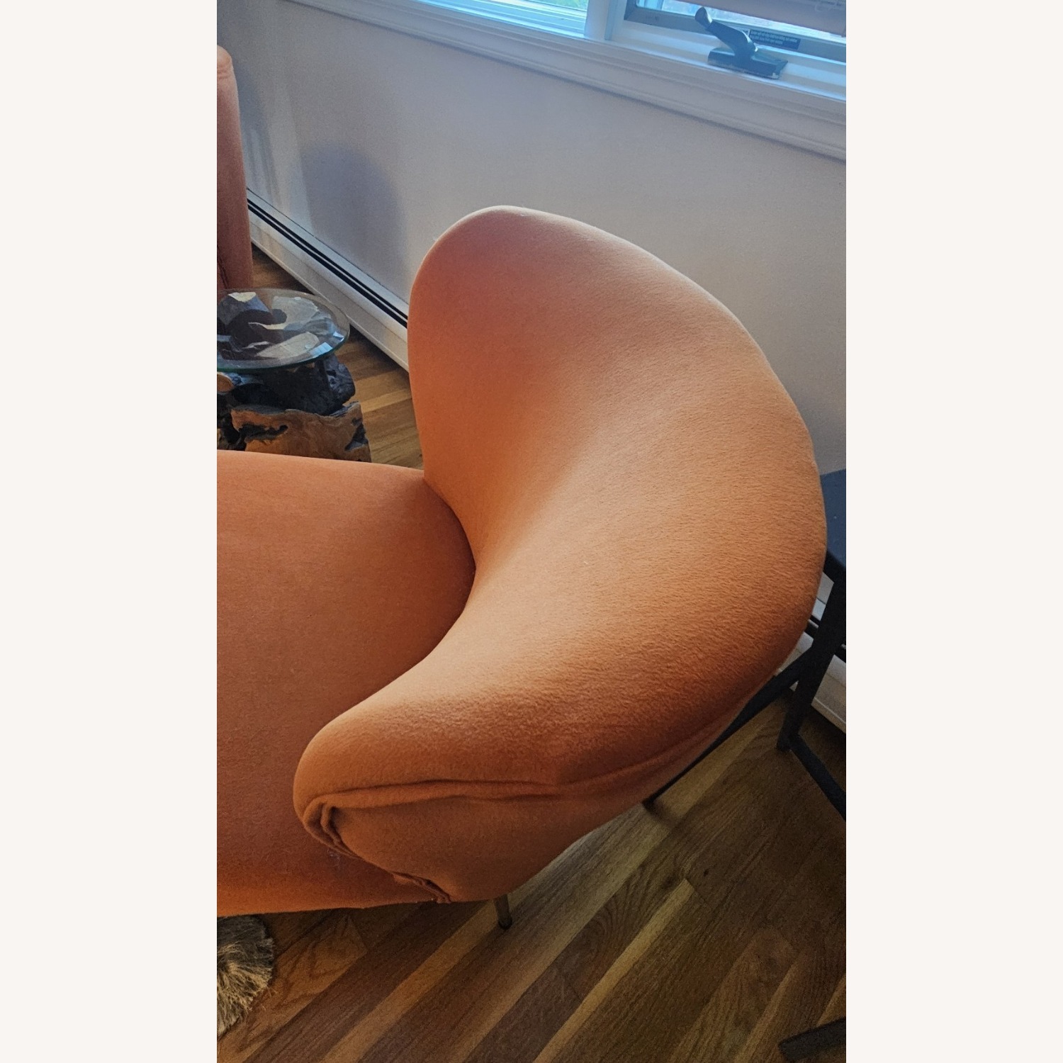 HULALA Home Orange Accent Chair Gold Accent - image-4