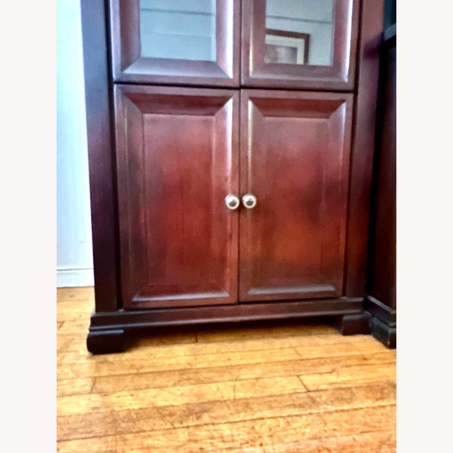 Raymour & Flanigan Mahogany Wood Wall Unit - image-1