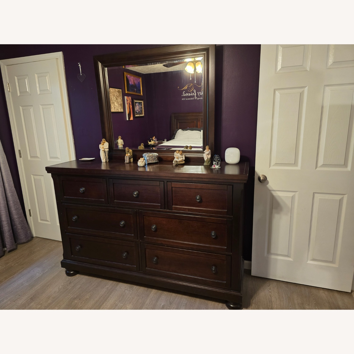 Vaughan Bassett Wood Dresser with Mirror - image-1