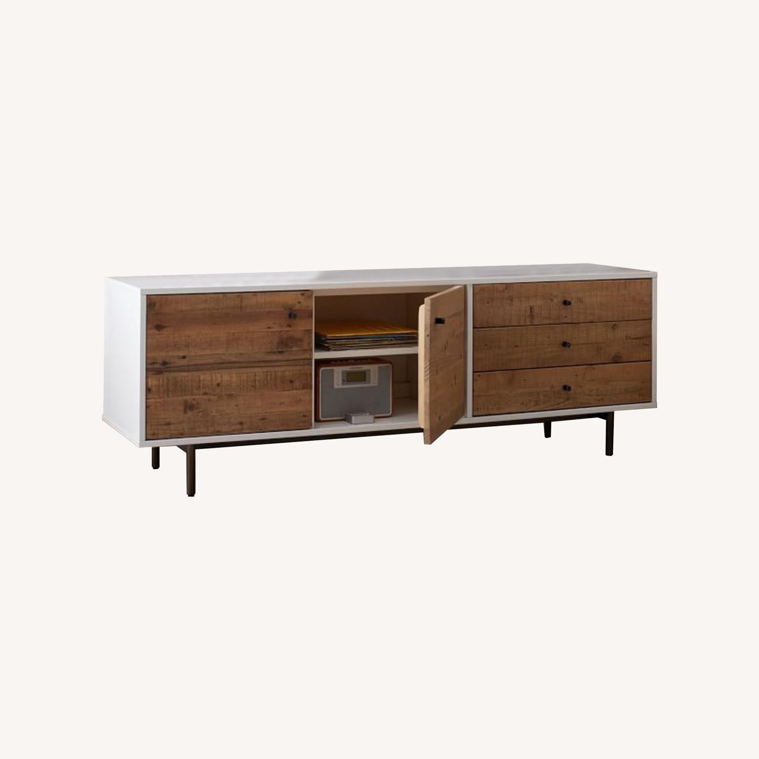 West Elm Reclaimed Wood & Lacquer Media Console (70 ") - image-0
