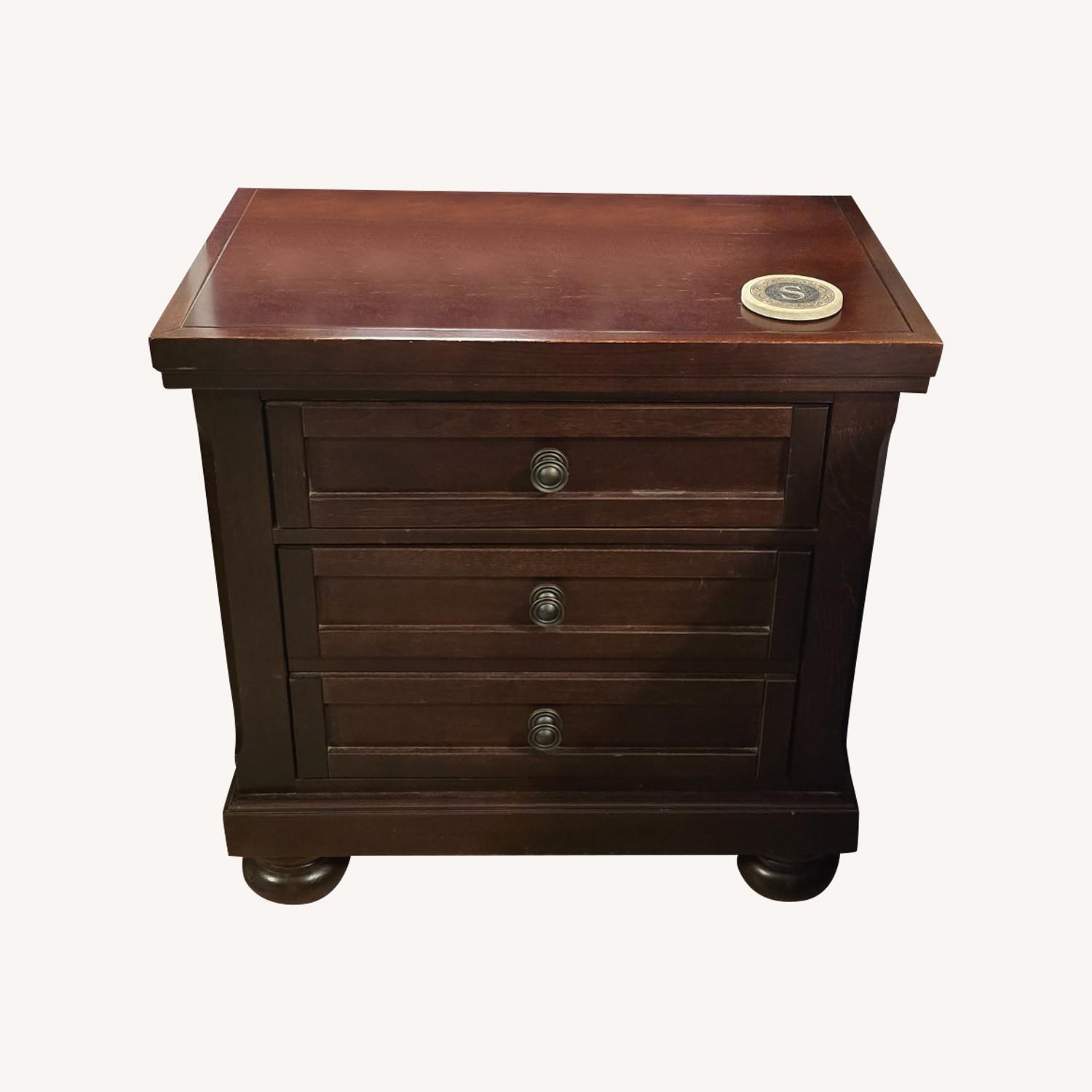 Vaughan Bassett Dark Brown Wood Nightstand - image-0