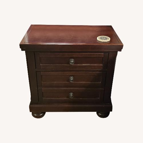 Used Vaughan Bassett  Dark Brown Wood Nightstand for sale on AptDeco