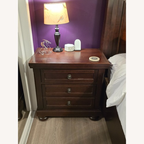 Used Vaughan Bassett  Dark Brown Wood Nightstand for sale on AptDeco