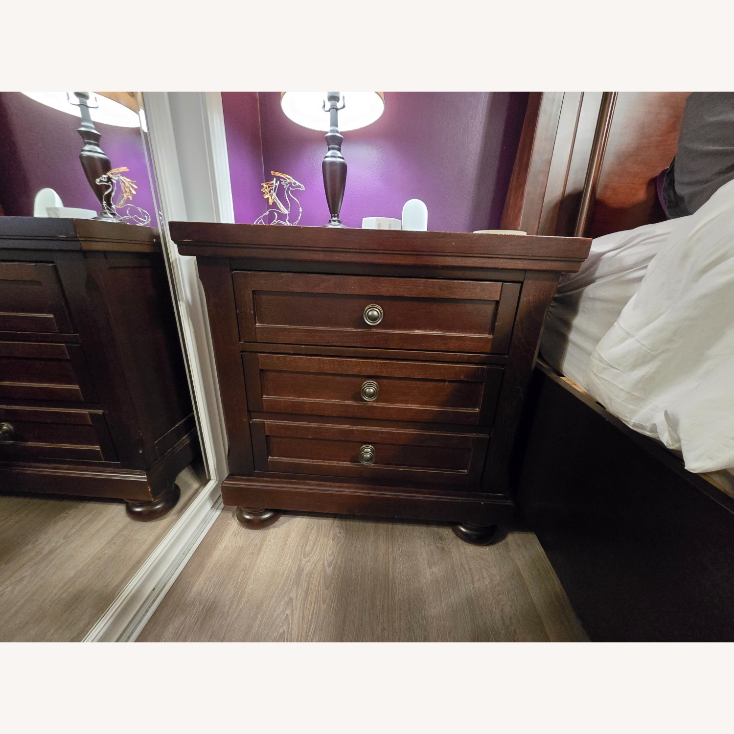 Vaughan Bassett Dark Brown Wood Nightstand - image-2