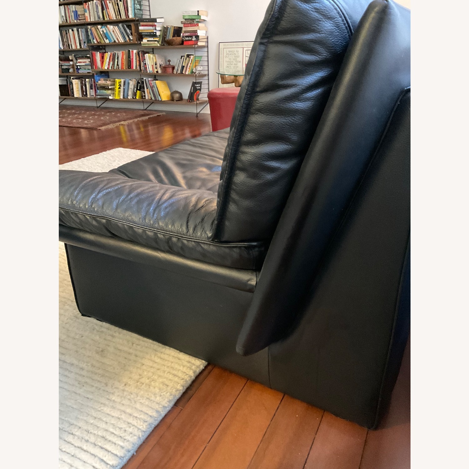 Nicoletti Salotti Vintage Black Leather Loveseat - image-5