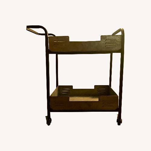 Used Vintage/Antique Light Gray Metal Bar Cart for sale on AptDeco