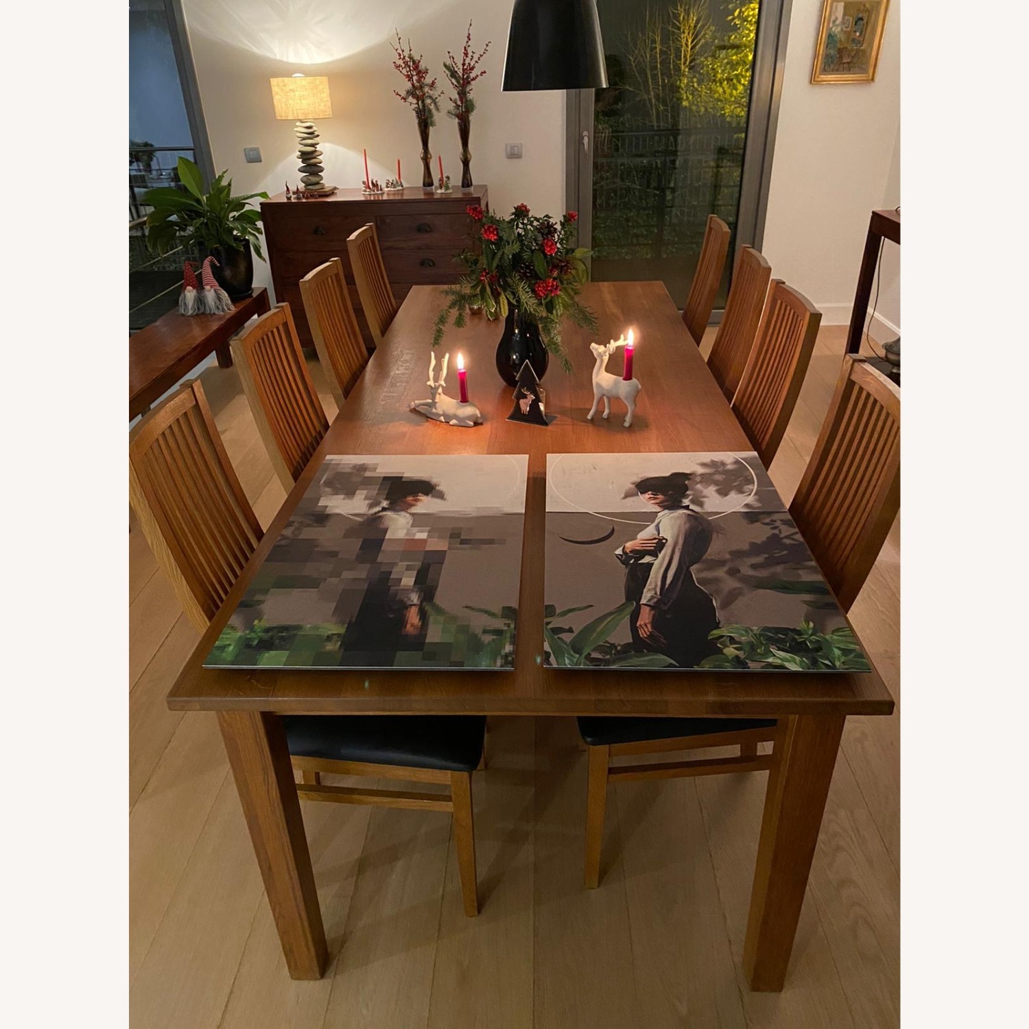 Natural Wood Dining Chairs - image-1