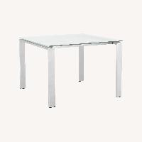 Room & Board Rand Silver Metal/Glass Dining Table