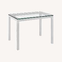 Room & Board Rand Silver Metal/Glass Side Table