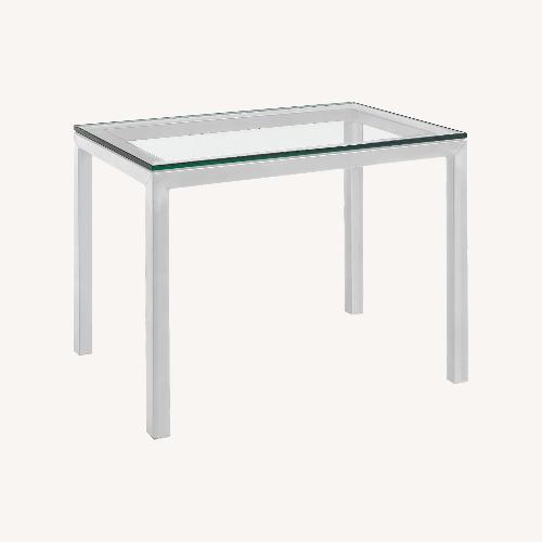 Used Room & Board Rand Silver Metal/Glass Side Table for sale on AptDeco