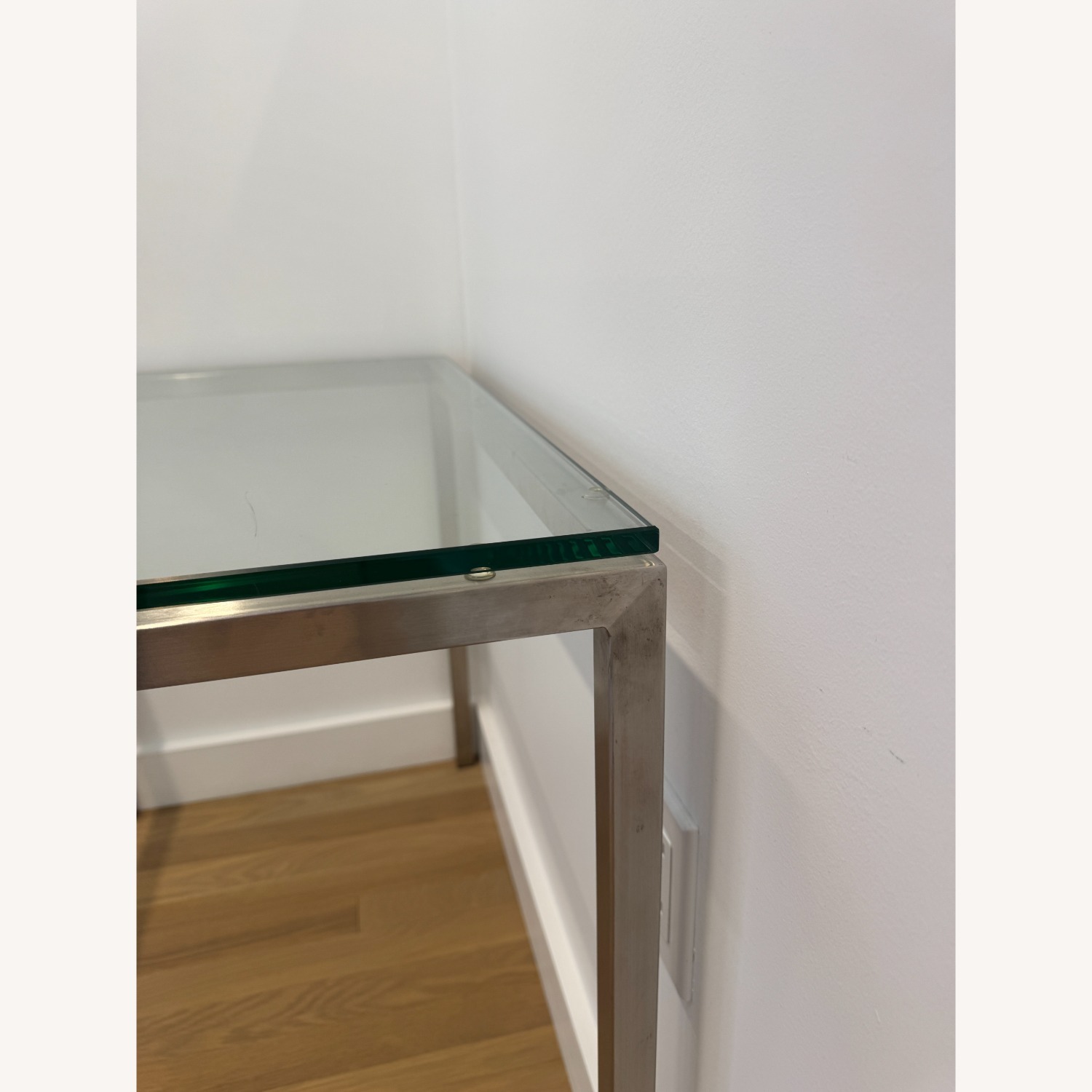 Room & Board Rand Silver Metal/Glass Side Table - image-3