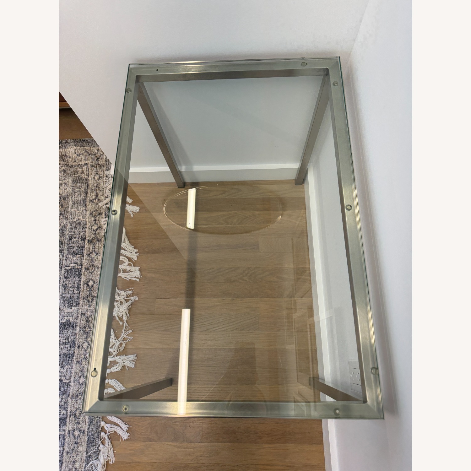 Room & Board Rand Silver Metal/Glass Side Table - image-2