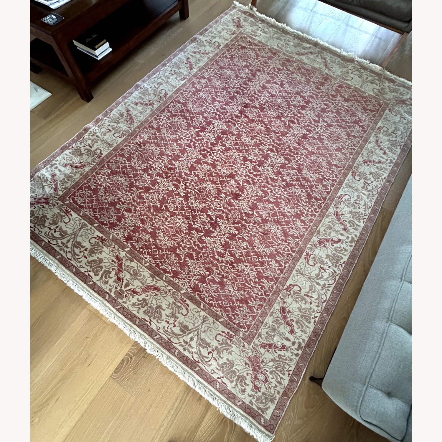 Hand-Knotted 100% Wool Oushak Carpet - image-1