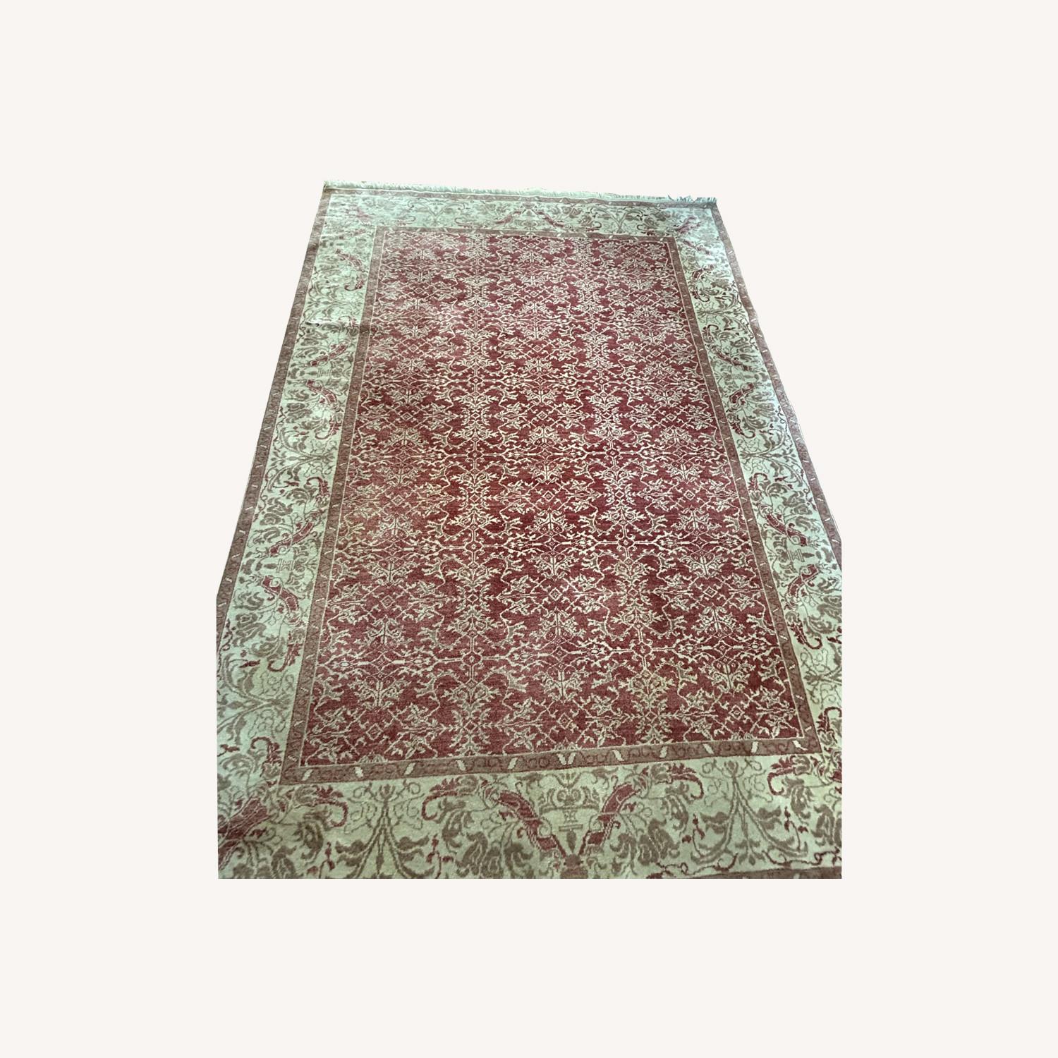 Hand-Knotted 100% Wool Oushak Carpet - image-0
