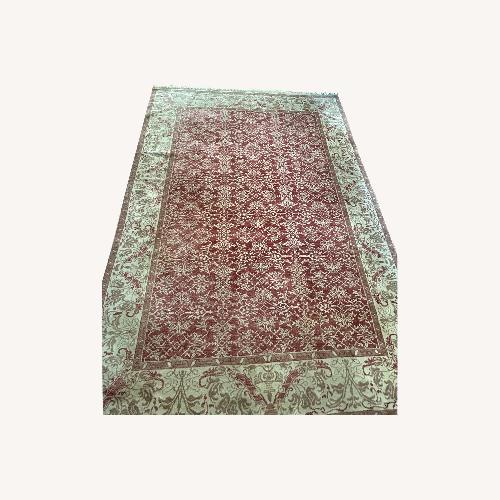 Used Hand-Knotted 100% Wool Oushak Carpet for sale on AptDeco