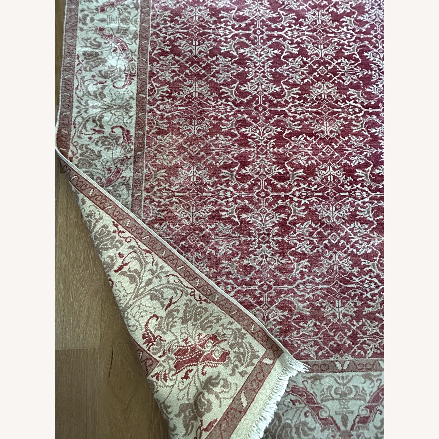 Hand-Knotted 100% Wool Oushak Carpet - image-3