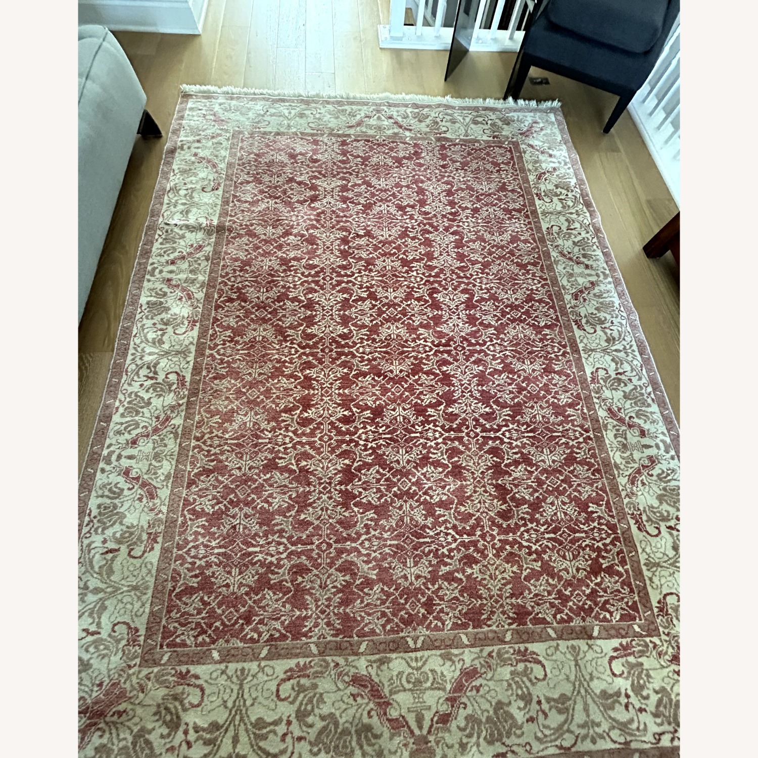 Hand-Knotted 100% Wool Oushak Carpet - image-2