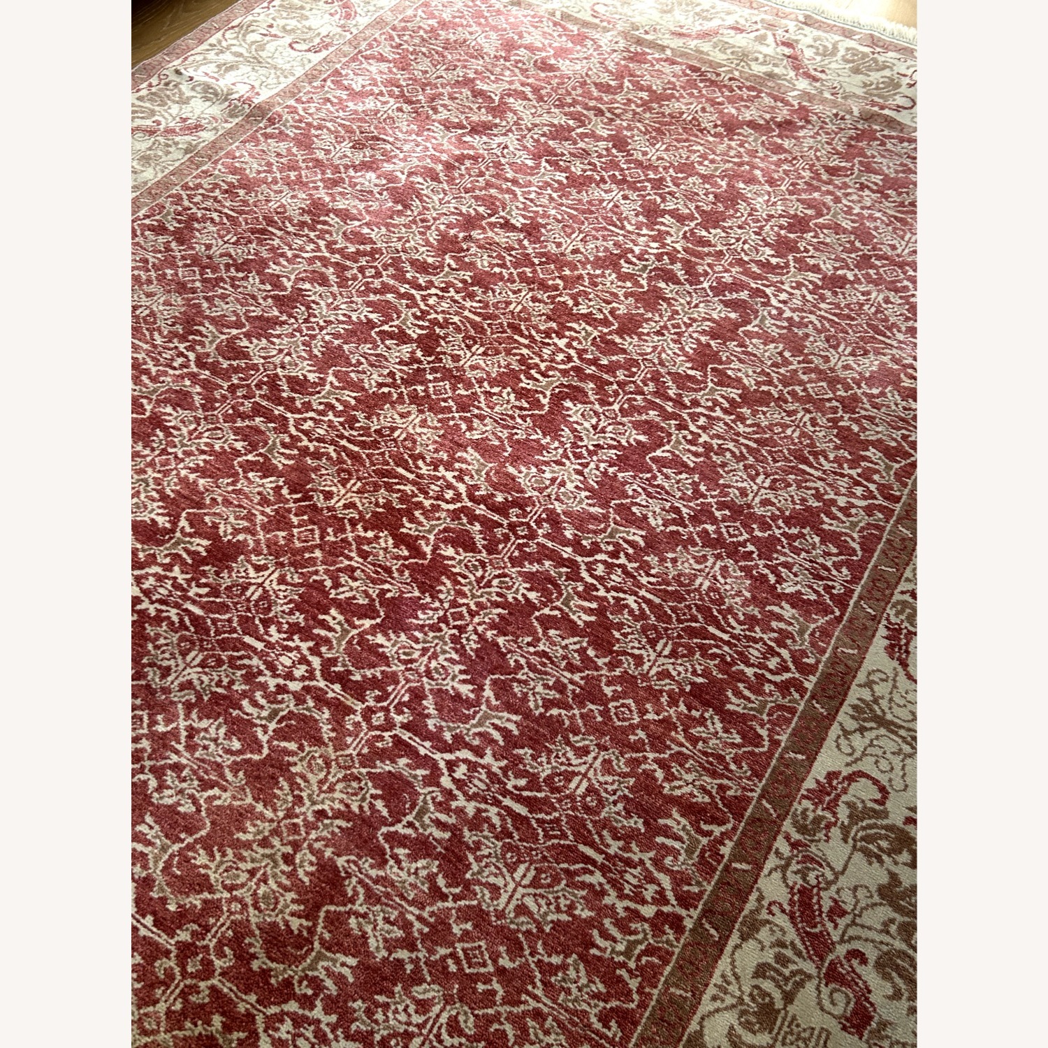 Hand-Knotted 100% Wool Oushak Carpet - image-6