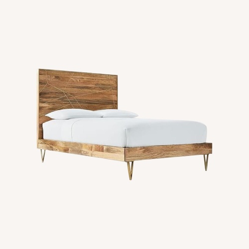 Used West Elm Roar & Rabbit Brass Geo Inlay Bed for sale on AptDeco