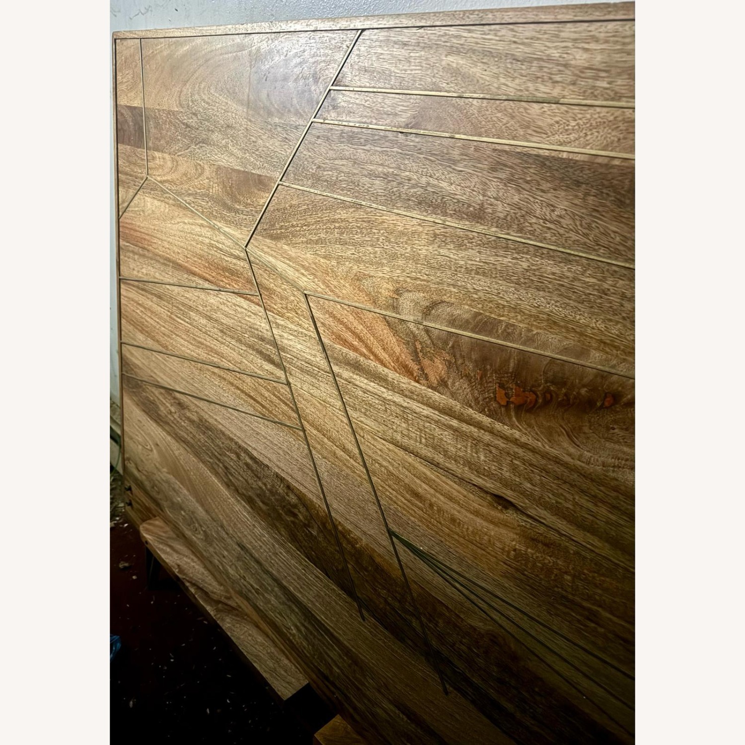 West Elm Roar & Rabbit Brass Geo Inlay Bed - image-2