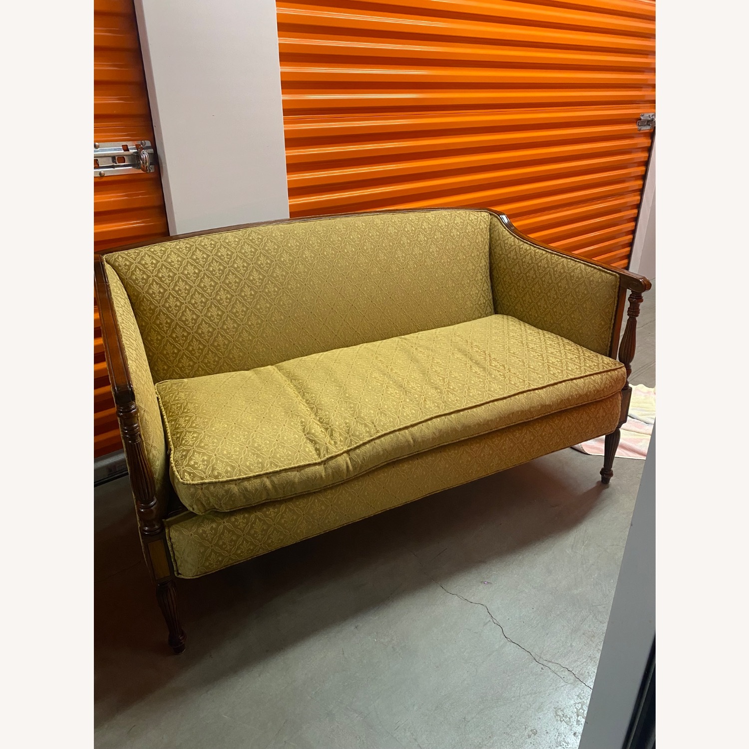 Huffman Koos Furniture Gold Fabric Loveseat - image-1