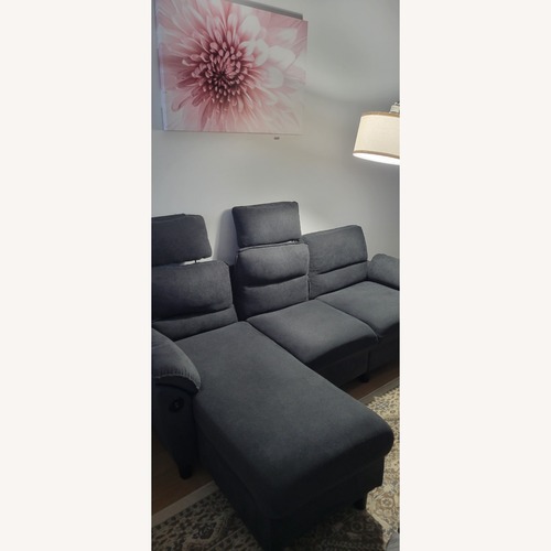 Used Dark Gray Fabric 3+ Piece Sectional for sale on AptDeco