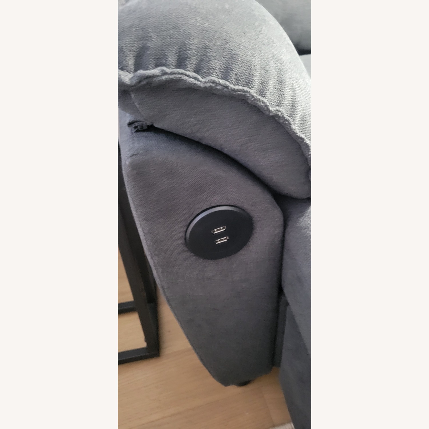 Dark Gray Fabric 3+ Piece Sectional - image-2