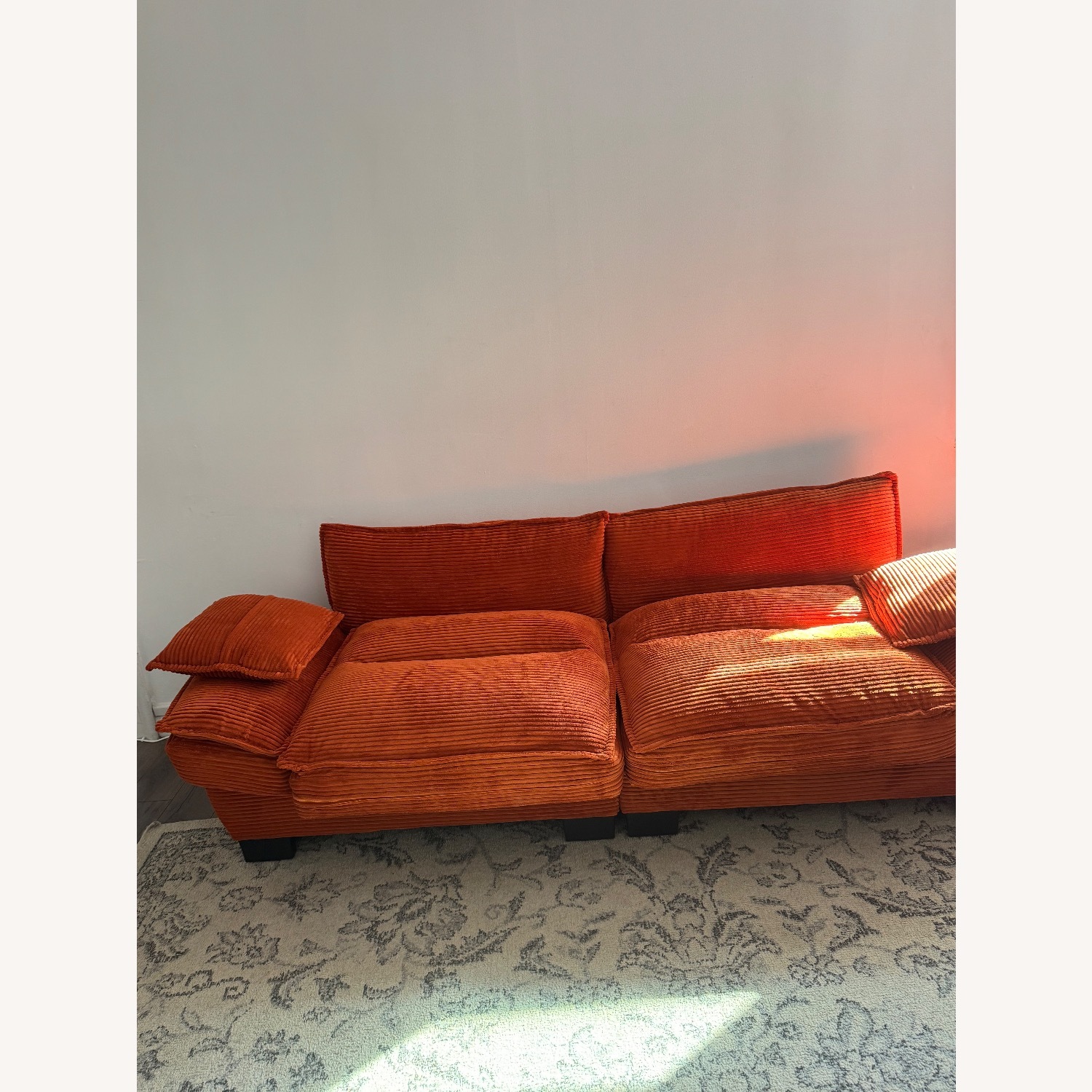 Vintage/Antique Orange 2 Seater Sofa - image-4