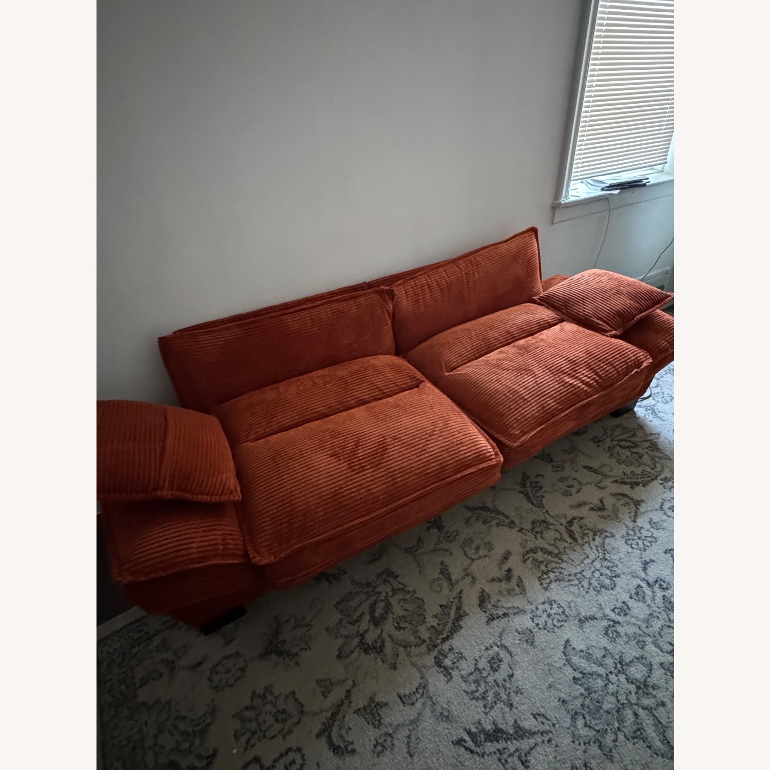 Vintage/Antique Orange 2 Seater Sofa - image-5