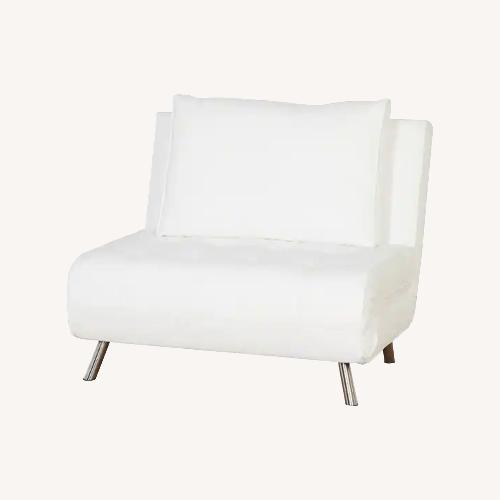 Used Bed Bath & Beyond White Leather Futon for sale on AptDeco