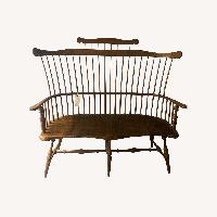 Vintage/Antique Finds Dark Brown Wood Loveseat