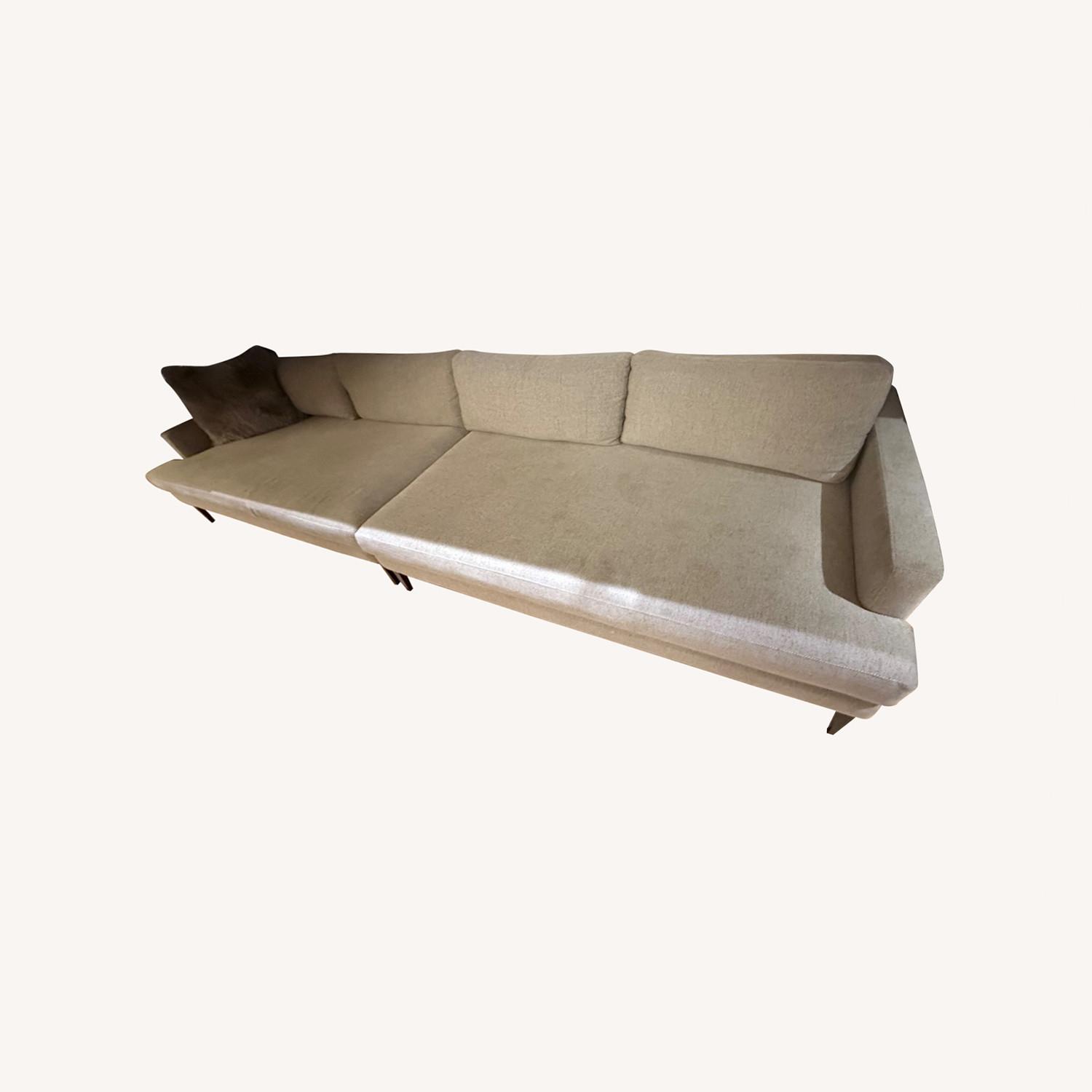 West Elm Andes Light Gray Fabric 3+ Seater Sofa - image-0