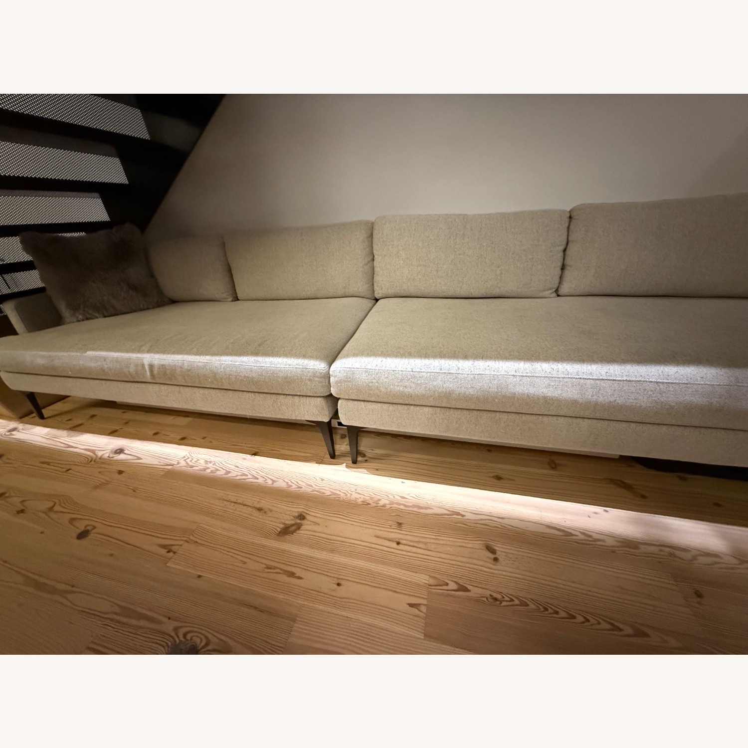 West Elm Andes Light Gray Fabric 3+ Seater Sofa - image-1