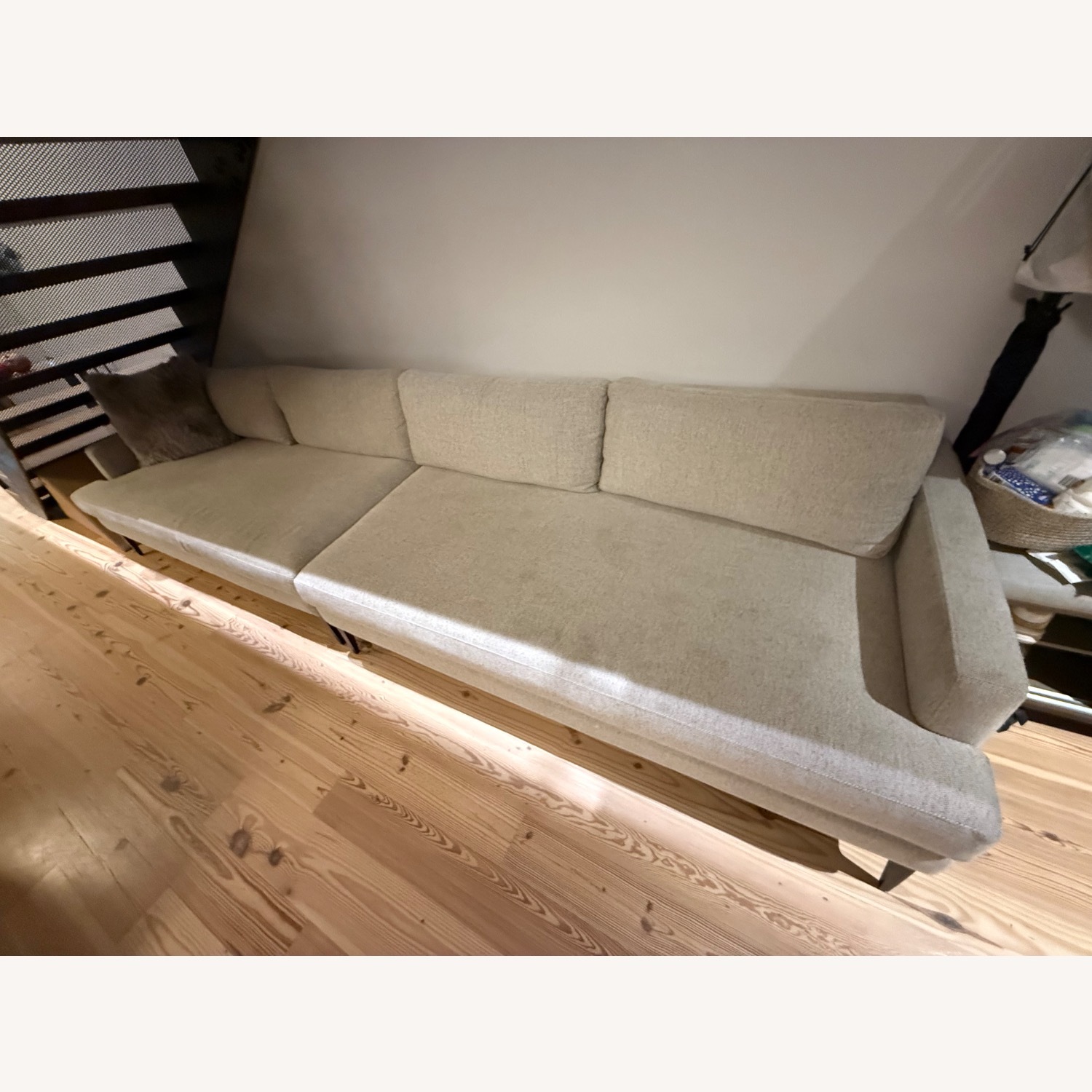 West Elm Andes Light Gray Fabric 3+ Seater Sofa - image-2