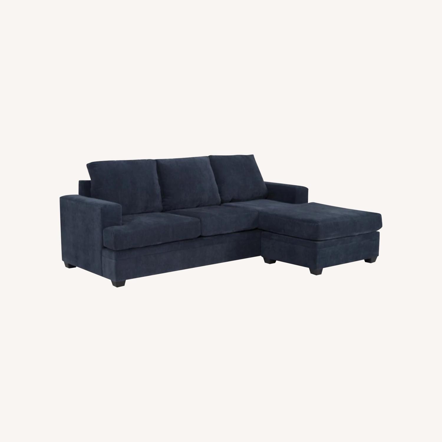Living Spaces Bonaterra Blue Fabric Sleeper Sofa - image-0
