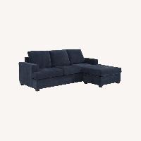 Living Spaces Bonaterra Blue Fabric Sleeper Sofa