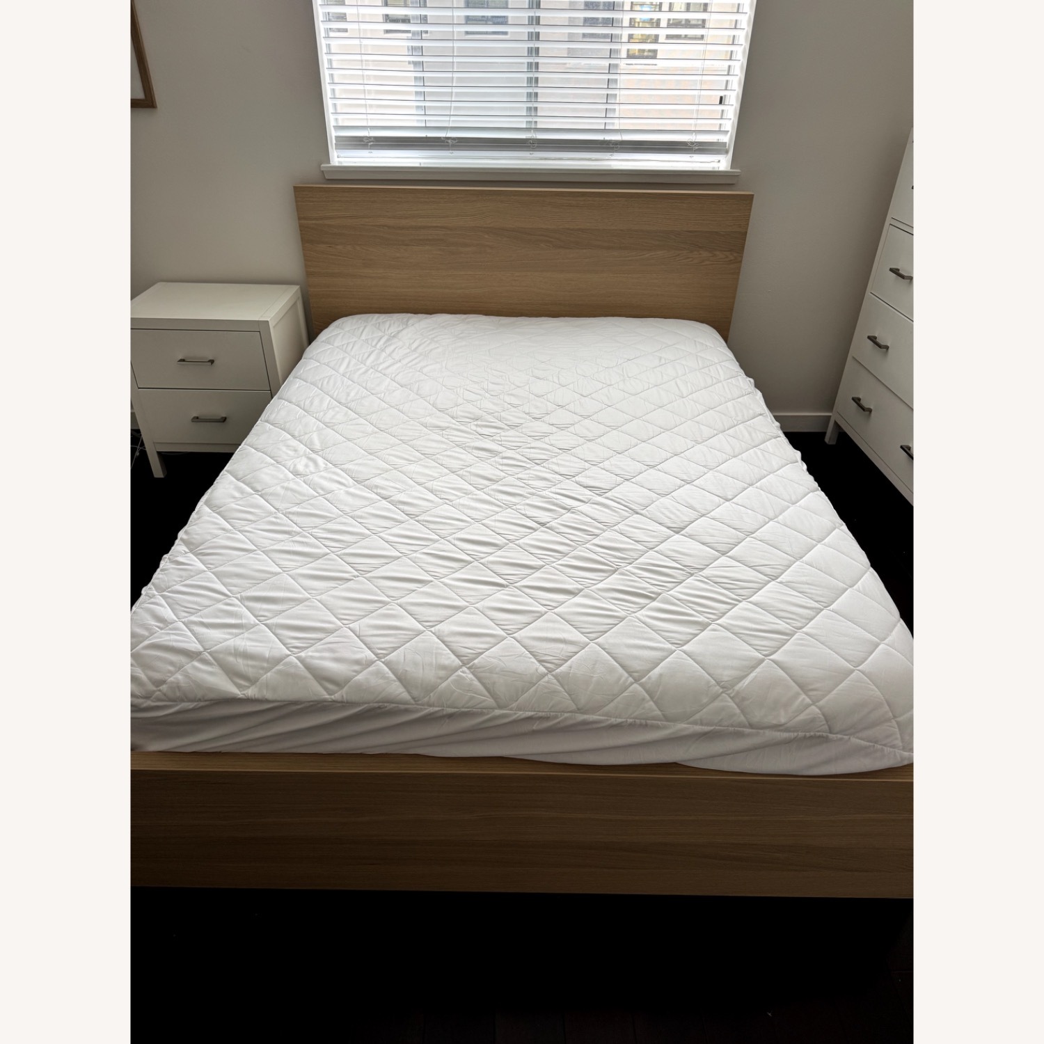 IKEA Malm Queen Bed with 4 Storage Drawers - image-1