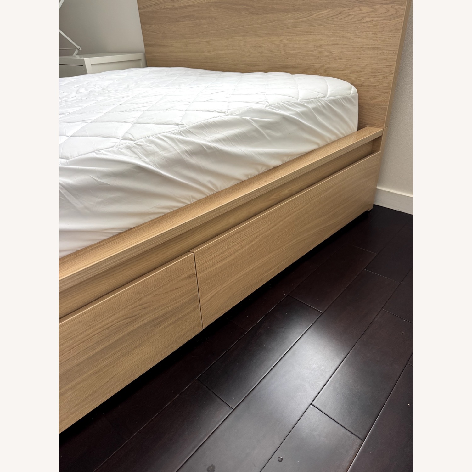 IKEA Malm Queen Bed with 4 Storage Drawers - image-3