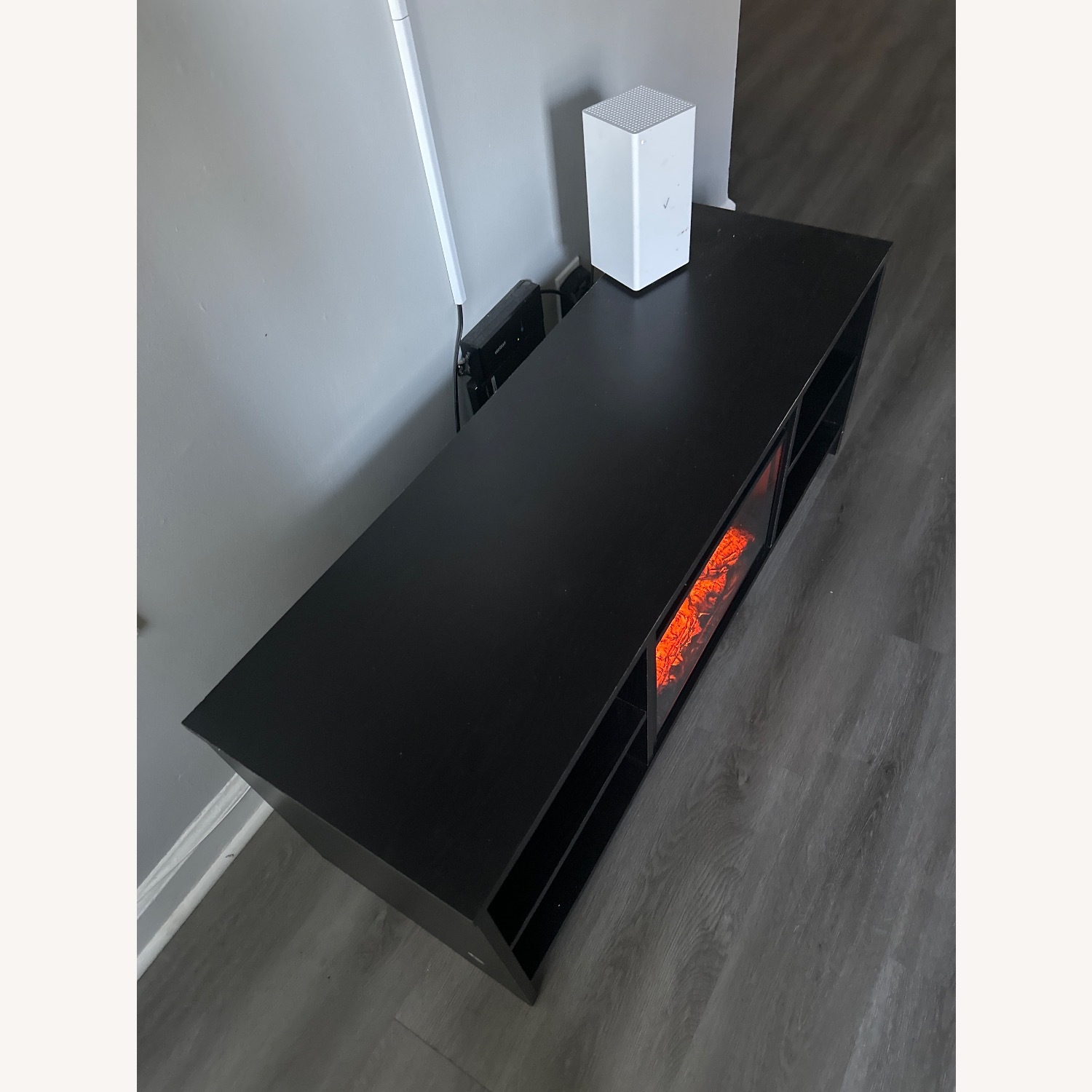 Mainstays Fireplace TV Stand, for TVs up to 55", Black Oak - image-4