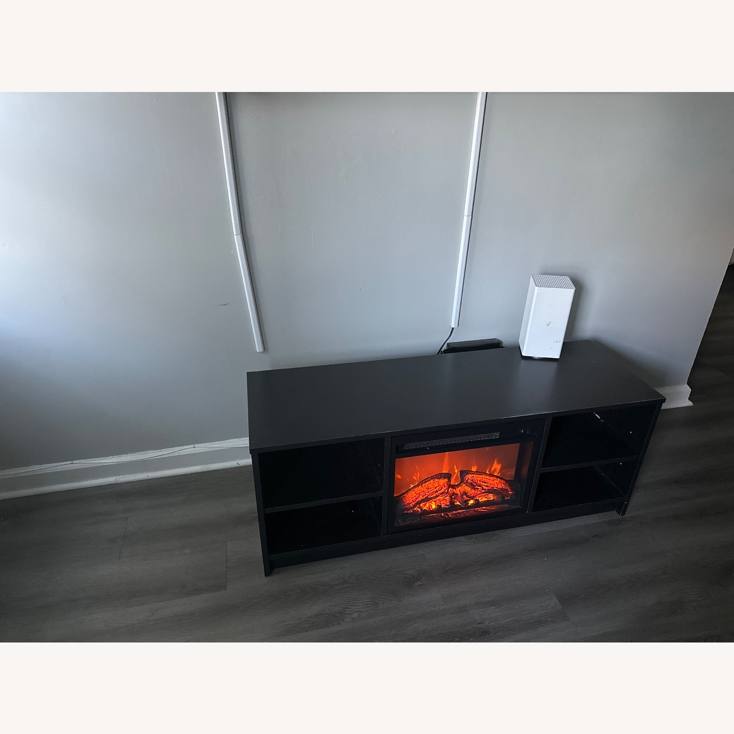 Mainstays Fireplace TV Stand, for TVs up to 55", Black Oak - image-2