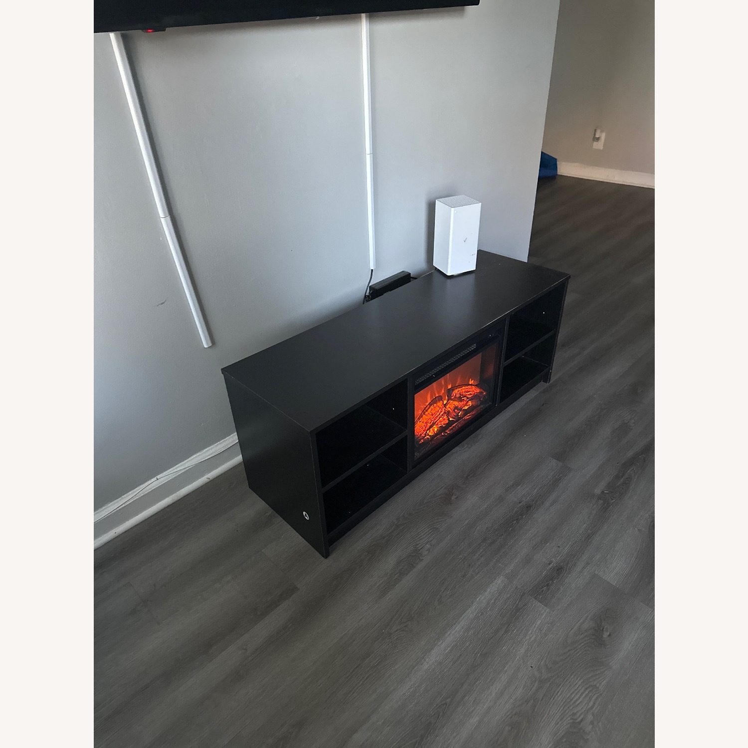 Mainstays Fireplace TV Stand, for TVs up to 55", Black Oak - image-3