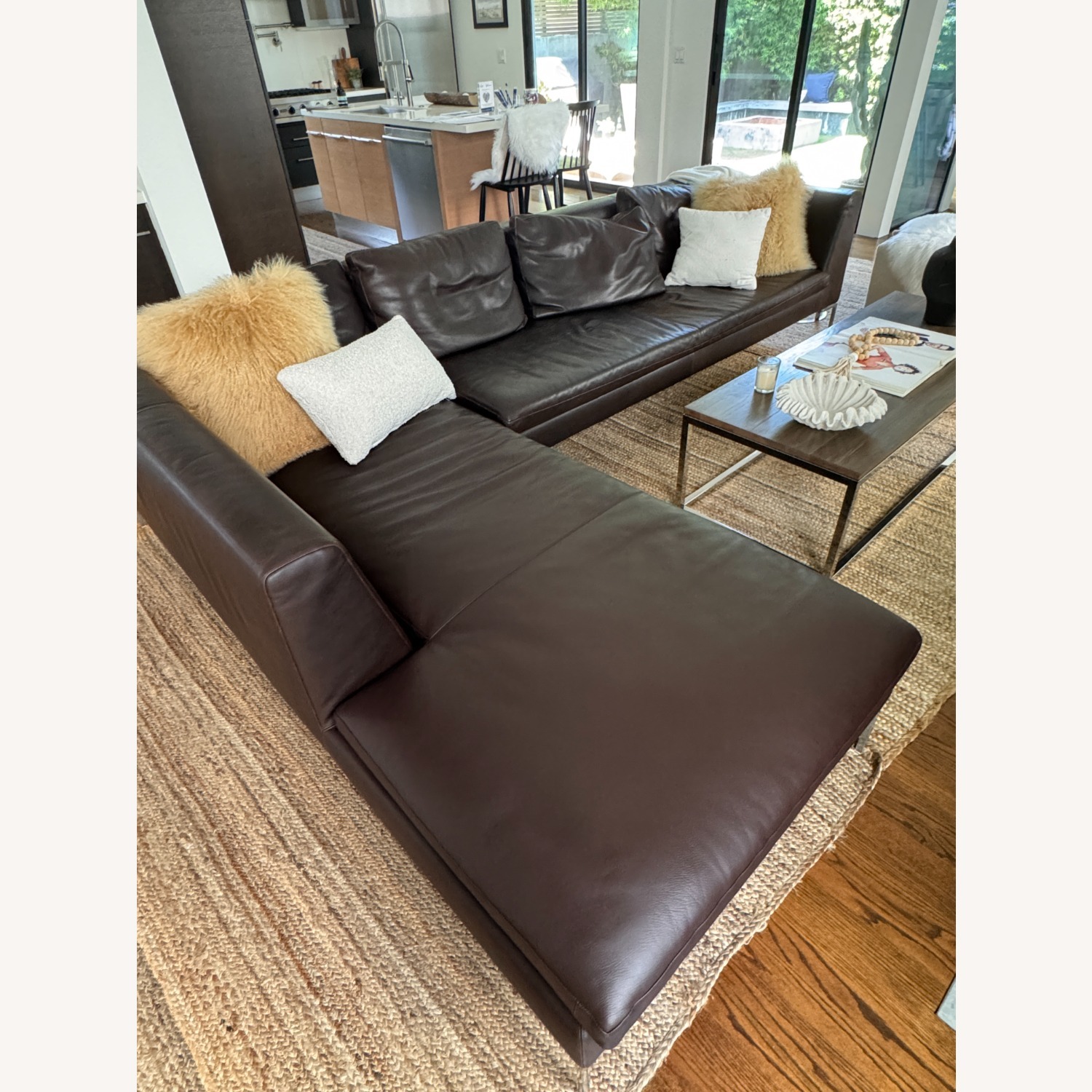 B&B Italia Charles Dark Brown Leather 3+ Piece Sectional - image-3