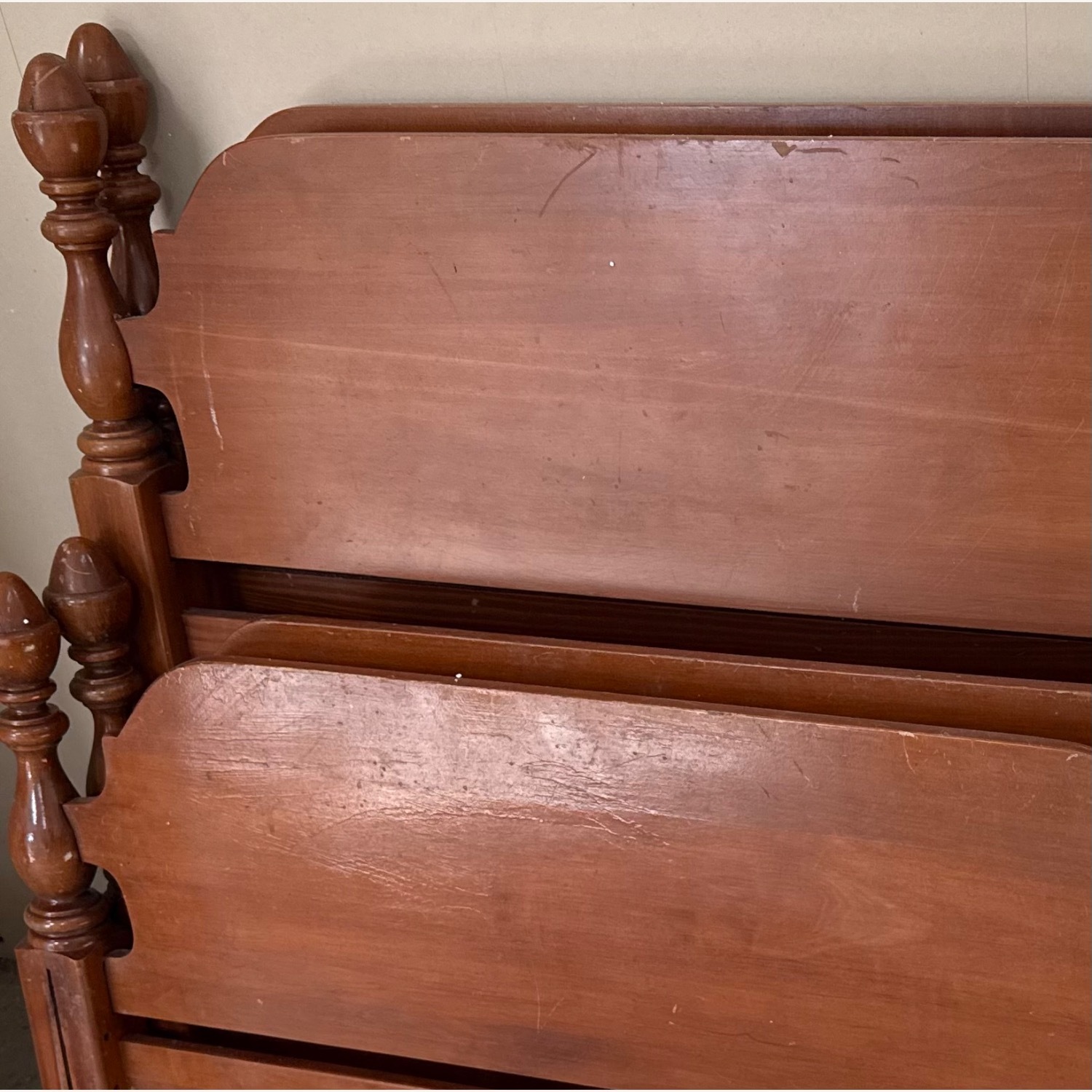 Maple Twin Bed Frames with Steel Sides - image-4