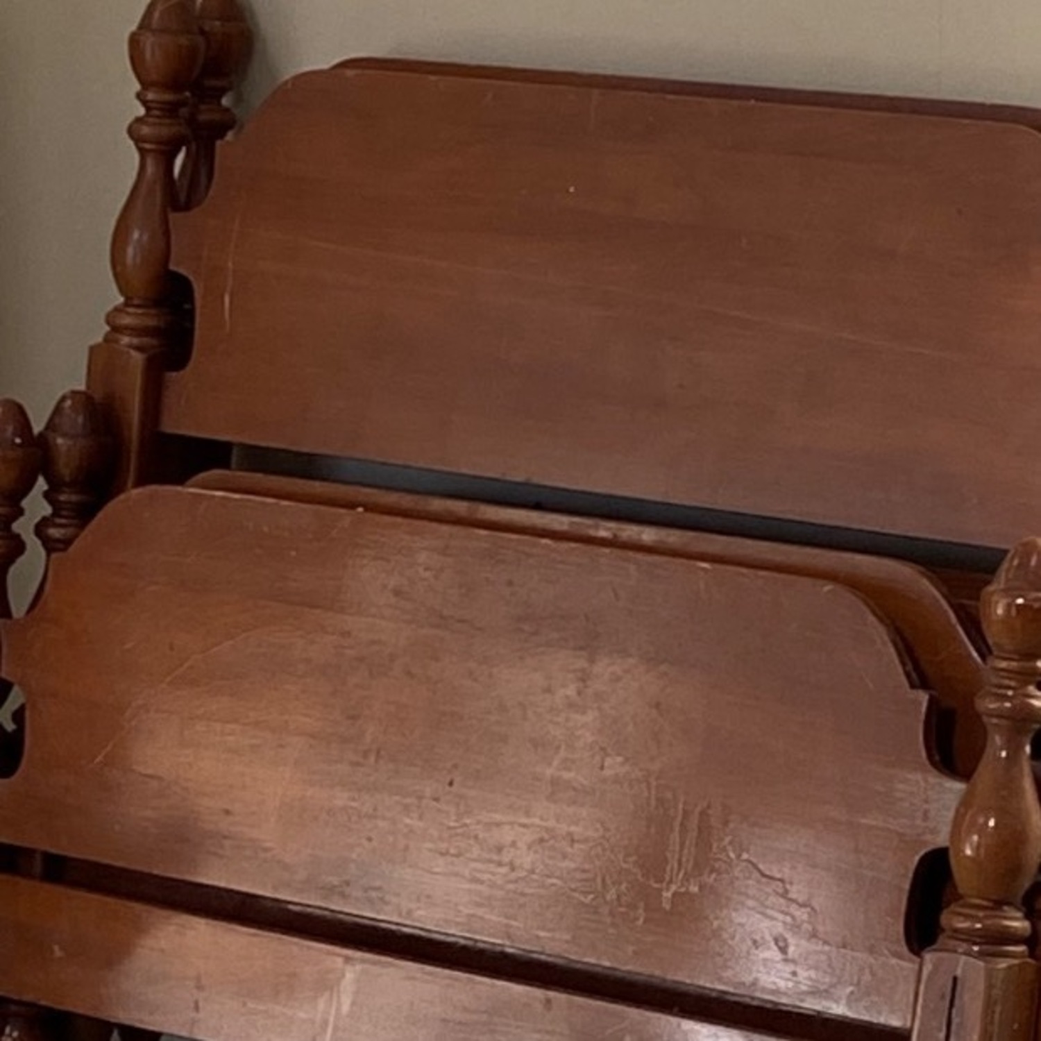 Maple Twin Bed Frames with Steel Sides - image-3